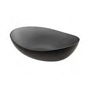 BUFFET BOWL-128 OZ-MELAMINE STONE GREY/BLACK-BPA FREE