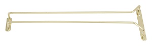 GLASS HANGER-16&quot; BRASS PLATED