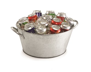 BEVERAGE TUB-ROUND 15&quot;X7&quot;D  GALVANIZED STEEL