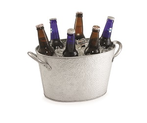 BEVERAGE TUB-OVAL 15X9X7 GALVANIZED STEEL