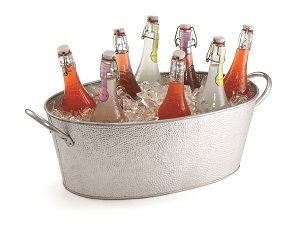 BEVERAGE TUB-OVAL 23X13X7 GALVANIZED STEEL