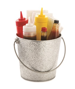 PAIL-1-1/4 GALLON 8&quot;DX7&quot;H  W/HANDLE GALVANIZED STEEL