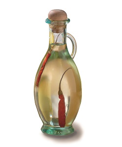 OLIVE OIL BOTTLE-8 OZ GREEN  TINT