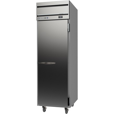 FREEZER-1 DOOR SOLID  26&quot;W-TOP MOUNT-3&quot; CASTERS