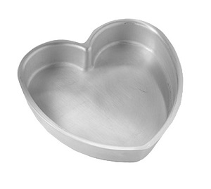 PIZZA PAN-&quot;HEART&quot; DEEP DISH 18G ALUMINUM-HAND WASH ONLY