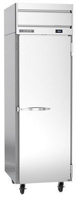 REFRIGERATOR-1 DOOR SOLID  26&quot;W-TOP MOUNT 3&quot; CASTER