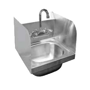 HAND SINK-W/FAUCET &amp; SPLASH  GUARD-WALL MOUNT 15-3/4 X 