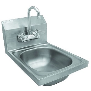 HAND SINK-W/FAUCET-WALL MOUNT  12-5/8W X 17-7/8D 