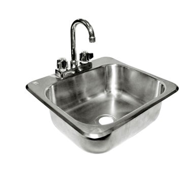 HAND SINK-W/FAUCET-DROP IN  15-3/4W X 15-1/4D 