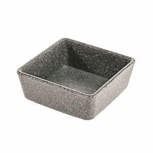 RAMEKIN-6-3/4OZ-SQUARE- MELAMINE-STONE GREY