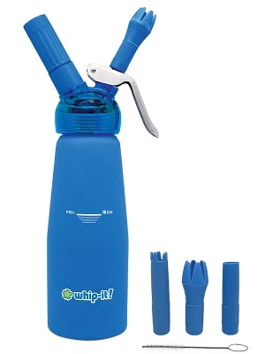 WHIP-IT-ARMOR DISPENSER-1/2L RUBBER COATED BODY-BLUE