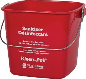 KLEEN PAIL-3 QT RED 