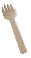 DEMI TASTING FORK-100/PACK BIRCH WOOD-COMPOSTABLE