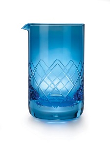 MIXING GLASS-W/POURING SPOUT 17OZ BLUE COLORED