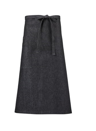 BISTRO APRON-32X33-2 POCKET  100% VINTAGE DENIM-BLACK