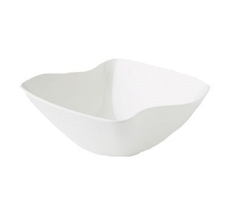 BOWL-1.1QT-WHITE W/FLARED EDGE MELAMINE