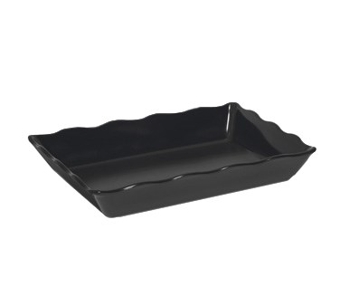 CATERING TRAY-14x10-BLACK W/SCALLOPED EDGE-MELAMINE