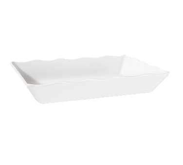 CATERING TRAY-14x10-WHITE W/SCALLOPED EDGE-MELAMINE