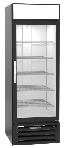 MERCHANDISER-1 DOOR  27&quot;WX33&quot;D-BLACK EXTERIOR 