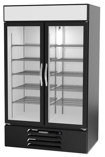 MERCHANDISER-2 DOOR  47&quot;WX33&quot;D-BLACK EXTERIOR