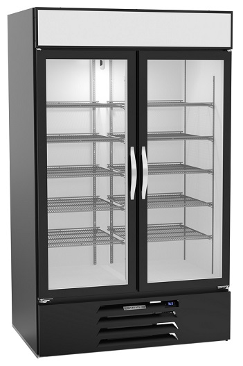 MERCHANDISER-2 DOOR 52&quot;WX33&quot;D-BLACK EXTERIOR