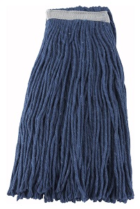 MOP HEAD-24 OZ POLY COTTON BLUE CUT END