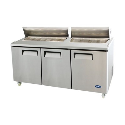 MEGA TOP SANDWICH PREP-3 DOOR  72-7/10&quot;W (30) 1/6 SIZE PANS 