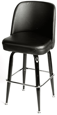 BUCKET BARSTOOL-BLACK  FRAME/BLACK SEAT