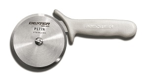 PIZZA CUTTER 5&quot; WHITE HANDLE SANI-SAFE 