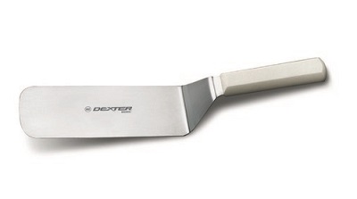 CAKE TURNER-8 X 3-OFFSET BLADE WHITE HANDLE