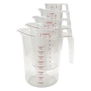 MEASURING CUP SET 5-PC  POLYCARBONATE