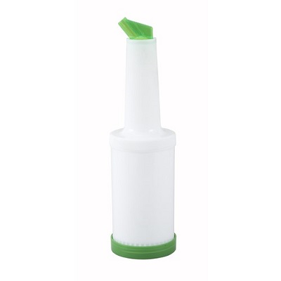 LIQUOR &amp; JUICE MULTI POUR-1 QT  W/GREEN SPOUT &amp; LID