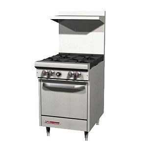 RANGE S SERIES (4) BURNERS (1) SPACE SAVER OVEN-PROPANE 