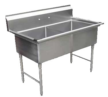 SINK-2 COMPARTMENT-NO  DRAINBOARD (BOWL 18X18X12)