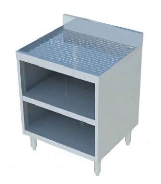 UNDERBAR GLASS STORAGE UNIT  24&quot;WX21&quot;DX32&quot;H, 3&quot;BACKSPLASH