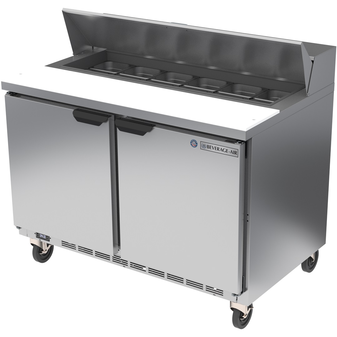 SANDWICH PREP-2-DOOR 48&quot;W 12 PANS-S/S EXTERIOR