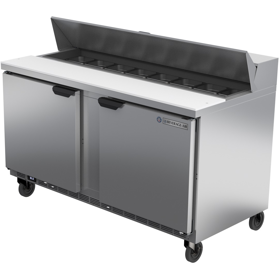 SANDWICH PREP-2-DOOR 60&quot;W 16 PANS-S/S EXTERIOR