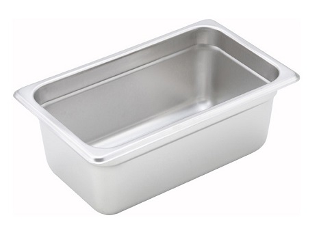 STEAM TABLE PAN-FOURTH SIZE  4&quot; DEEP-24 GAUGE