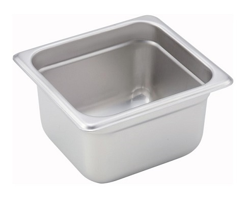 STEAM TABLE PAN-SIXTH SIZE 4&quot;  DEEP-24 GAUGE