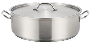 BRAZIER STAINLESS STEEL  8 QT  W/COVER