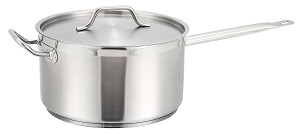 SAUCE PAN W/LID-STAINLESS 7-1/2QT