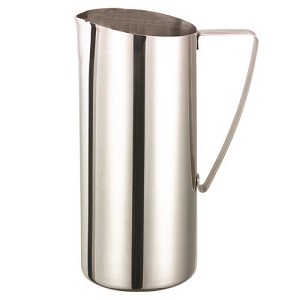 WATER PITCHER-64OZ-SLIM  PROFILE-W/O ICE GUARD 18/8 SS