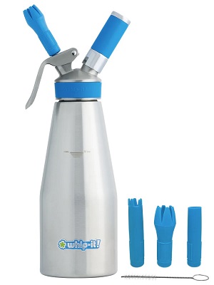 WHIP-IT DISPENSER-1 LITER STAINLESS STEEL-W/3 TIPS