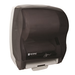 TOWEL DISPENSER-8&quot; ROLL HYBRID ELECTRIC &amp; MANUAL BLACK