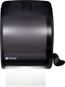 PAPER TOWEL DISPENSER-LEVER  STYLE 8&quot; ROLL SIZE BLACK