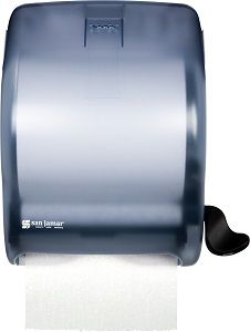 PAPER TOWEL DISPENSER-LEVER  STYLE 8&quot; ROLL SIZE ARTIC BLUE