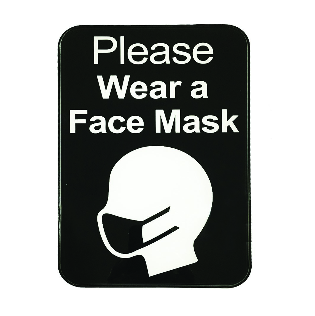 SIGN-9X6 &quot;PLEASE WEAR A FACE  MASK&quot;