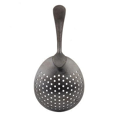 JULEP STRAINER,3-3/16 X 1-1/8  X 6 1/4, BLACK ACID ETCH 