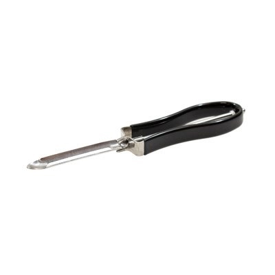 PEELER-6&quot;-SWIVEL-STAINLESS  STEEL BLADE-BLACK VINYL HANDLE