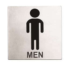 SIGN-5X5 &quot;MEN RESTROOM&quot; SS